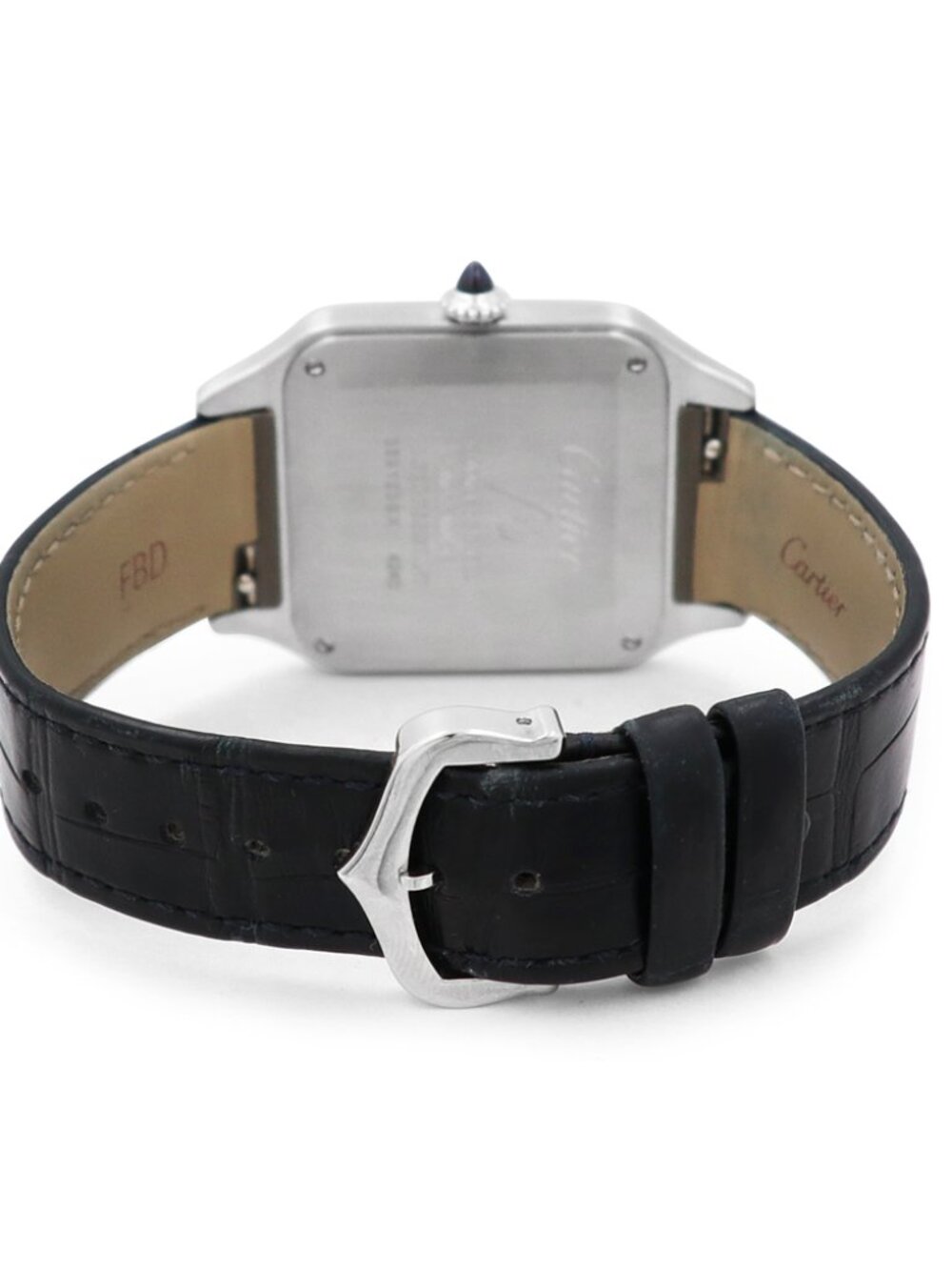Cartier Large Santos Dumont Watch Stainless Steel Silver Roman - Picture 4 of 6
